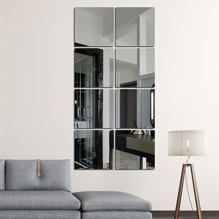 Skanto | EleganceTiles - 8 stilfulle selvklebende speiltakk for hjemmeinnredning