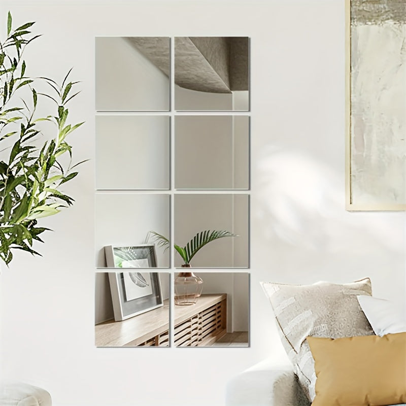 Skanto | EleganceTiles - 8 stilfulle selvklebende speiltakk for hjemmeinnredning