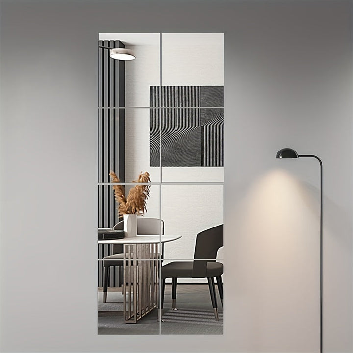 Skanto | EleganceTiles - 8 stilfulle selvklebende speiltakk for hjemmeinnredning