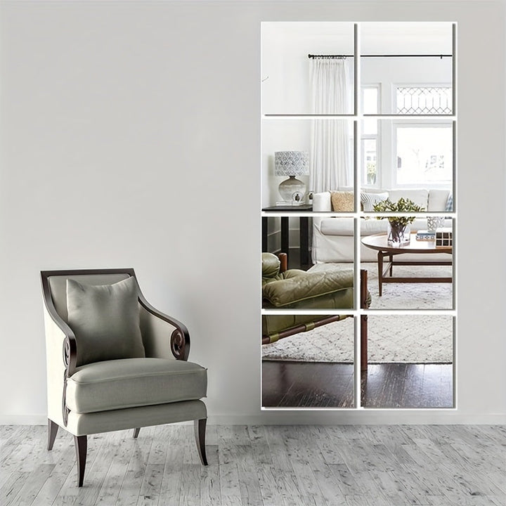 Skanto | EleganceTiles - 8 stilfulle selvklebende speiltakk for hjemmeinnredning