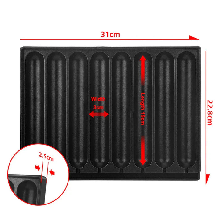 8-Spor Pølser Grill Plate Gass Pølse Maskin Plate Pølser Grill | Skanto