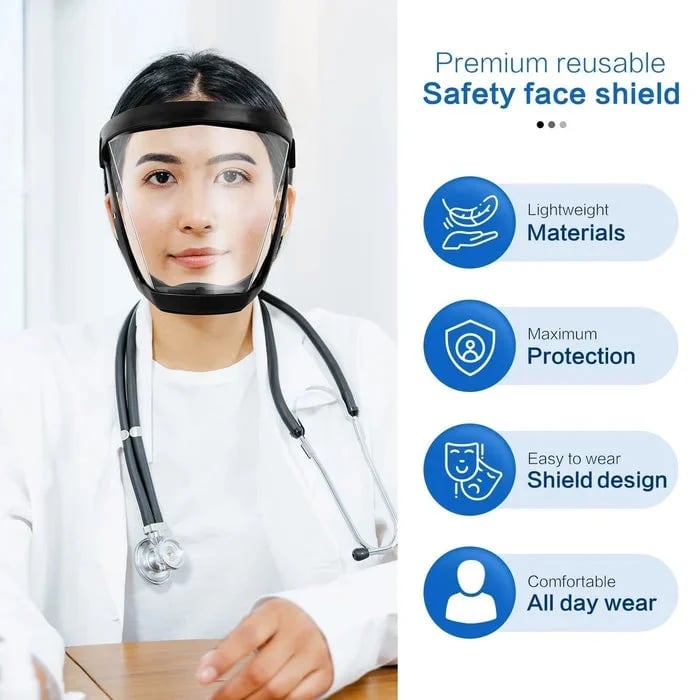 Skanto | 🔥🔥Full Face Protection Stor Gjennomsiktig Ansiktsskjold