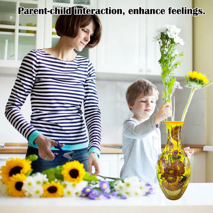 Skanto | Noble 3D Puzzle Vase - Brukbar for ekte blomster