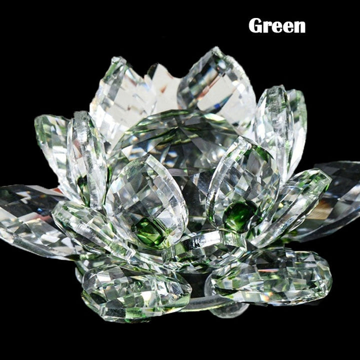 Skanto | 80Mm Kvarts Krystaller Lotusblomst Håndverk Glass Fengshui Ornamenter Helbredende Krystaller Hjem Fest Wicca Dekorasjon Yoga Gaver Suvenir