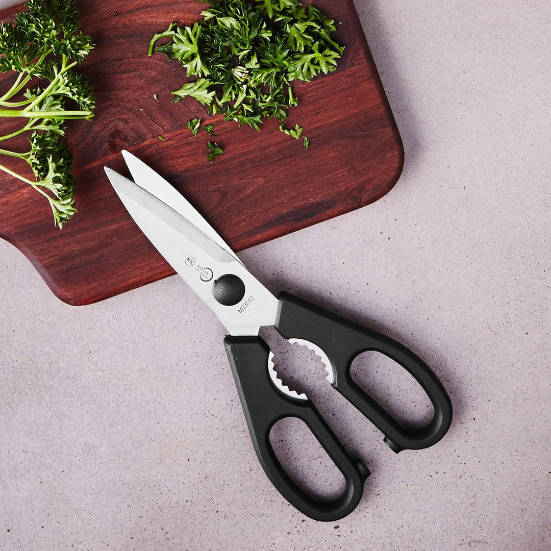Skanto | Kokkens Kniv Saks - Premium Rustfritt Stål Blader - Ideell for Kutting av Urter, Fjærfe og Andre Kjøkkenoppgaver - Ergonomiske Håndtak for Komfortabelt Grep og Presisjon - Multifunksjonell og Holdbar