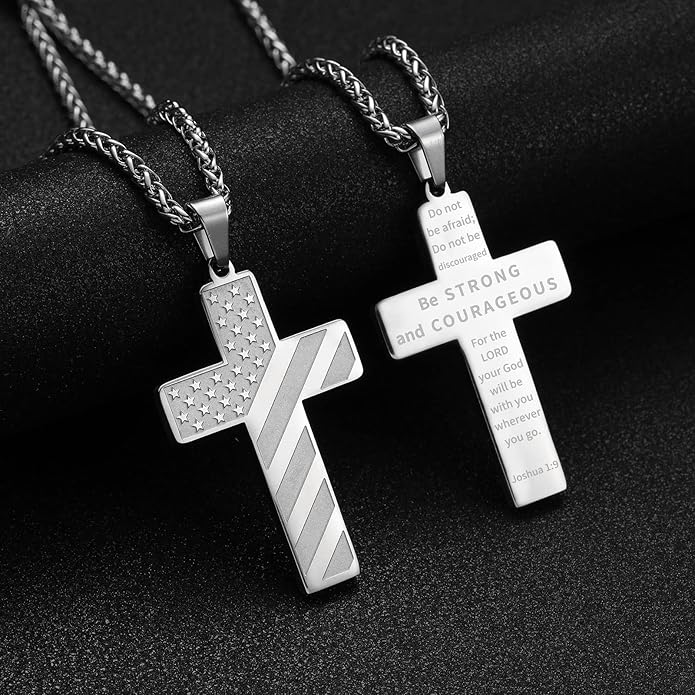 Skanto | IronPride Kors Amerikansk Flagg Kors Smykke