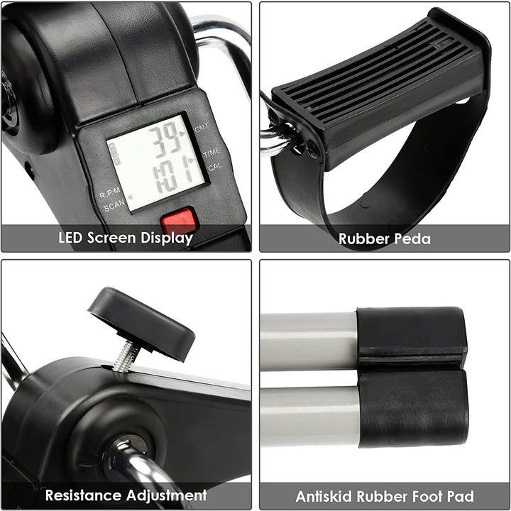 Mini-Home Trainer Fitness Bike Leg Trainer med LCD Display | Skanto