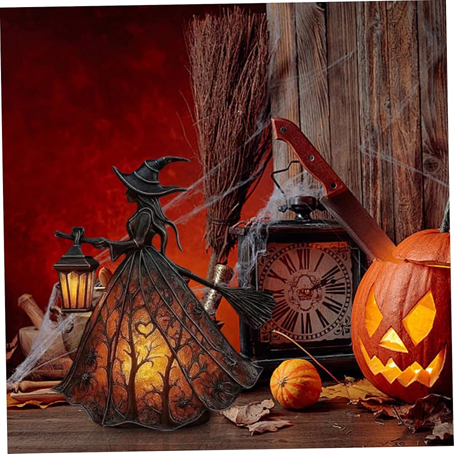 Skanto | Halloween Hekselykt Mystica – Magisk LED Dekorativ Lampe for Innendørs