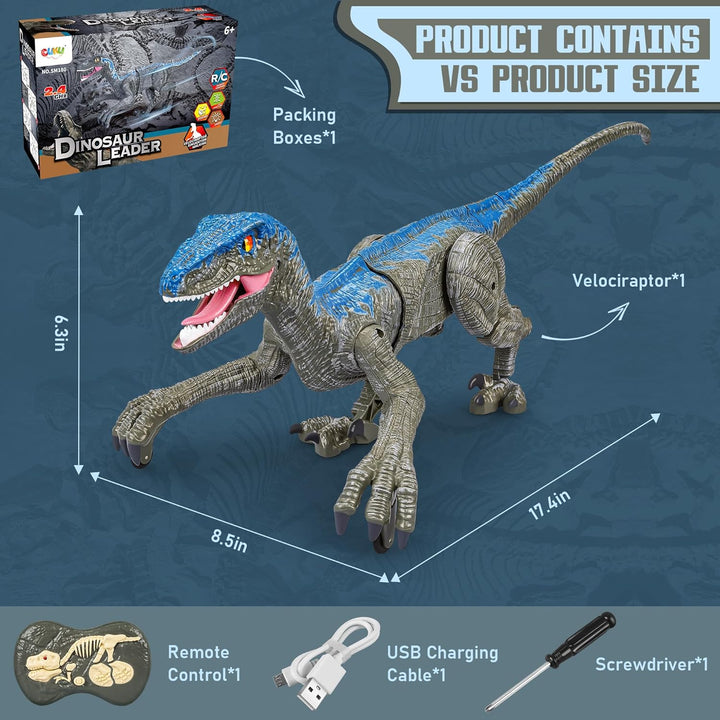 RaptorMove – Ferngesteuertes Dinosaurier-Spielzeug med lyd, LED og realistischen Bewegungen