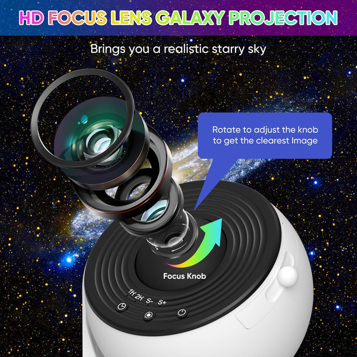 Skanto | Galaxy Projektor med 360° Rotasjon - Fantastisk Rom-Bred Natthimmel Utsikt