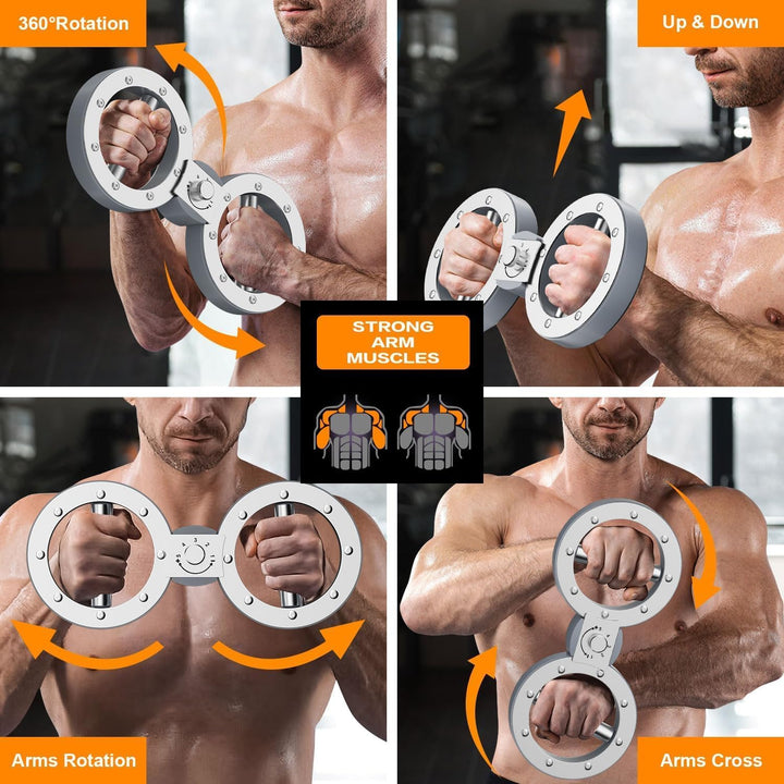 Twister Armtrainer med einstellbarem 12-Pfund-Widerstand og 360°-rotasjon – Zeynor