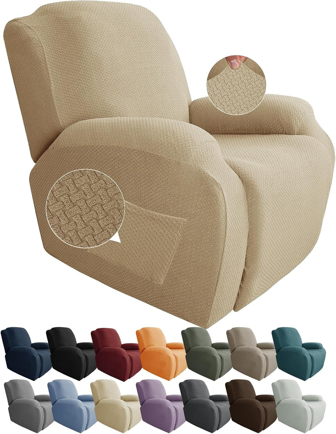 Frendorf | Stretch Recliner Chair Covers 4-Piece Set – CoverMate