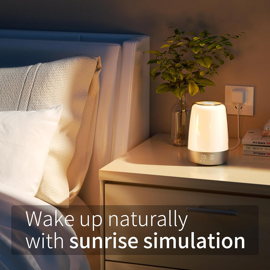 Skanto | Aurora Wake-Up Light | Soloppgang & Solnedgang | USB-C Oppladbar