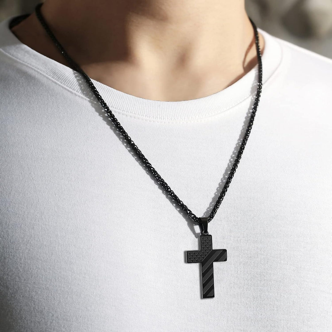 Skanto | IronPride Kors Amerikansk Flagg Kors Smykke