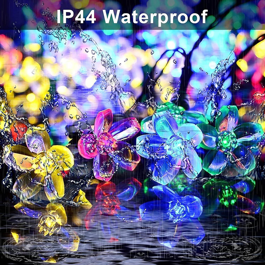 Skanto | LED Solar Sakura String Lights Vanntette Utendørs Fe Blomster Lys