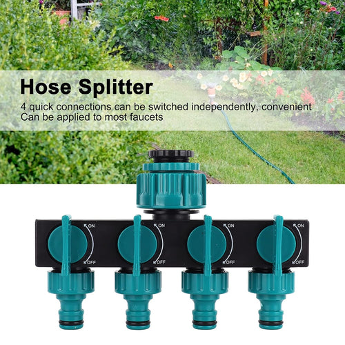 Skanto | Universal 4-veis hageslange splitter – Justerbar kransplittter