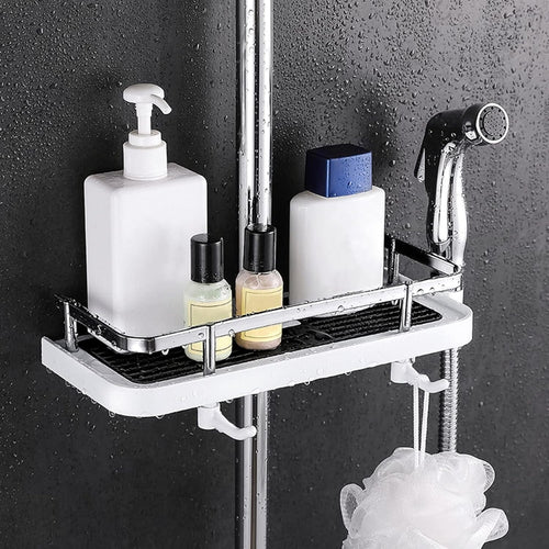 Ingen borrehull baderomspole dusjlagringsstativ holder | Skanto