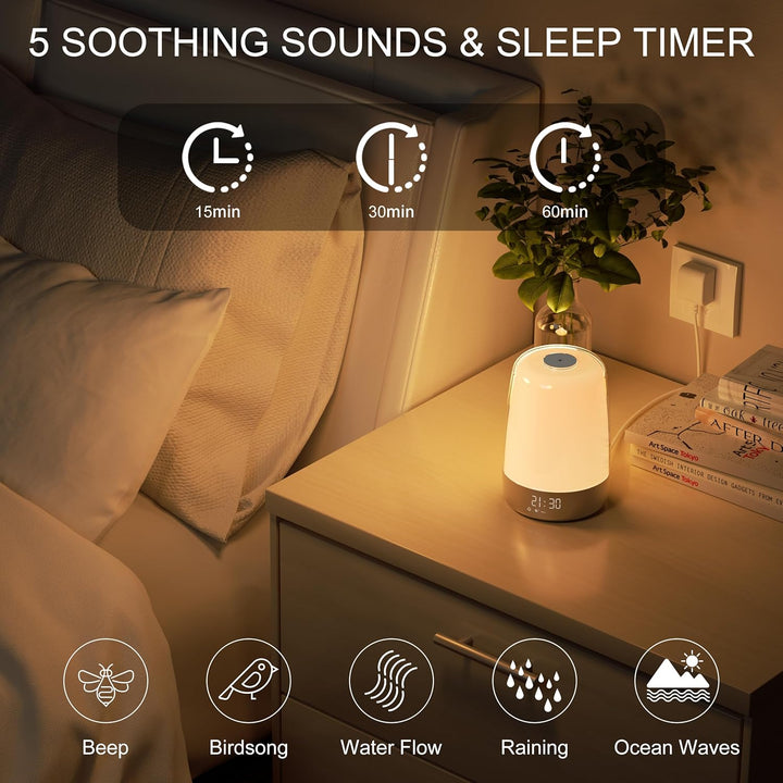 Skanto | Aurora Wake-Up Light | Soloppgang & Solnedgang | USB-C Oppladbar