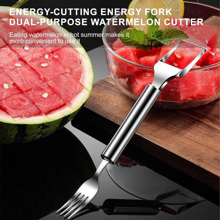 Skanto | Woyuosn 2-i-1 Rustfritt Stål Watermelon Gaffel Cutter