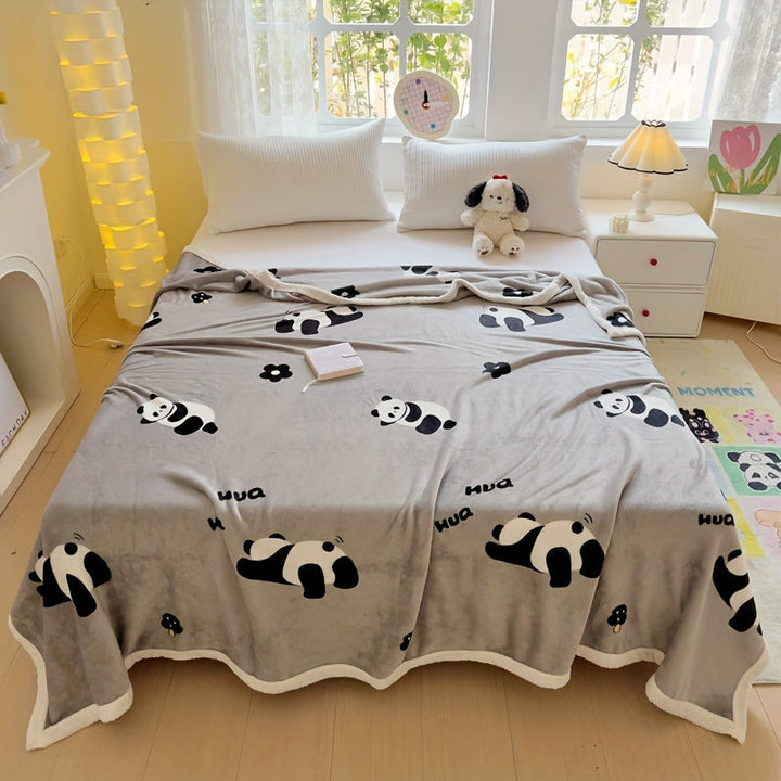 PandaSnuggle – Luksus Flanell Fleece Teppe Skanto