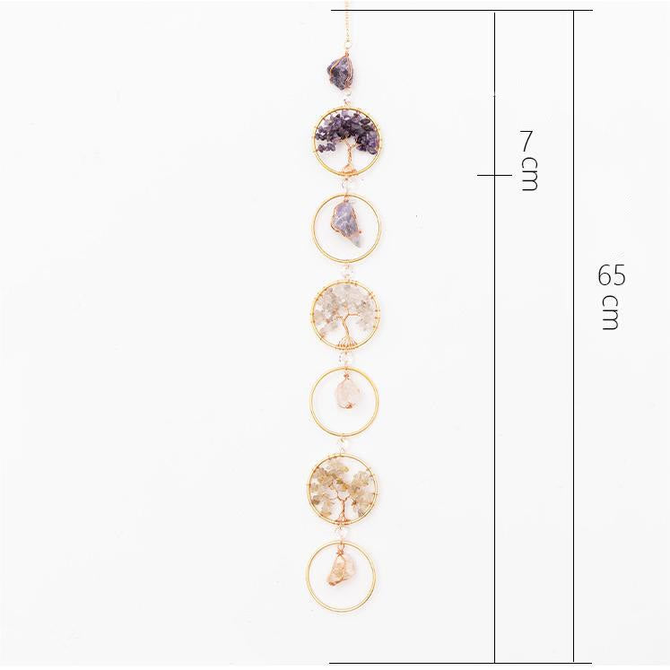 Skanto | Krystall Livets Tre 6 Ringer Veggdekor Ornament