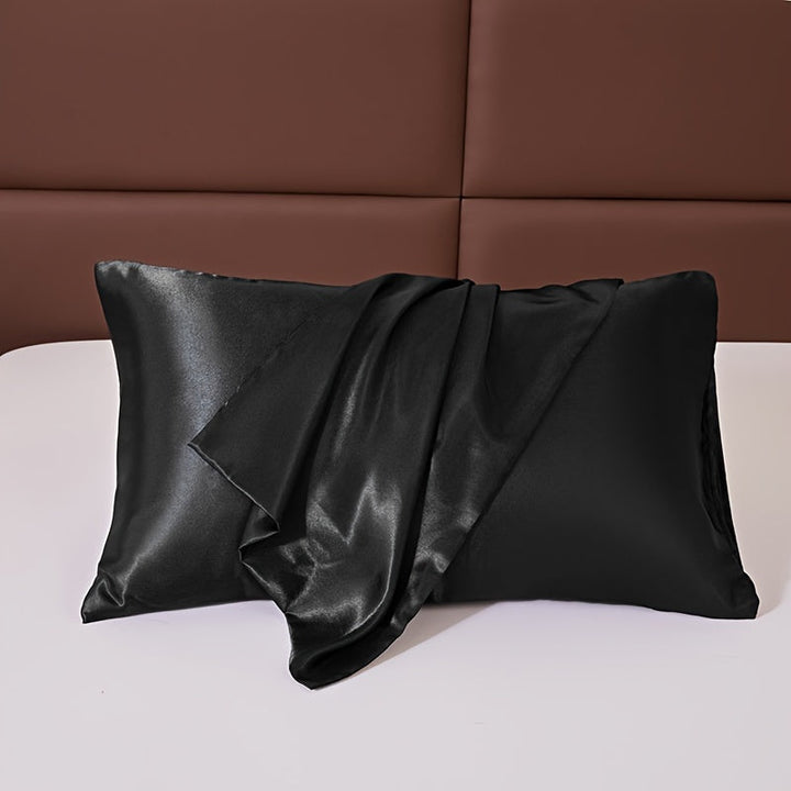 Skanto | 3-delt Satin Spannlaken-set – Inkluderer 1 spannlaken og 2 putetrekk (uten kjerne) – Myk, komfortabel og pustende sengetøy, ensfarget madrasstopp for soverom og gjesterom