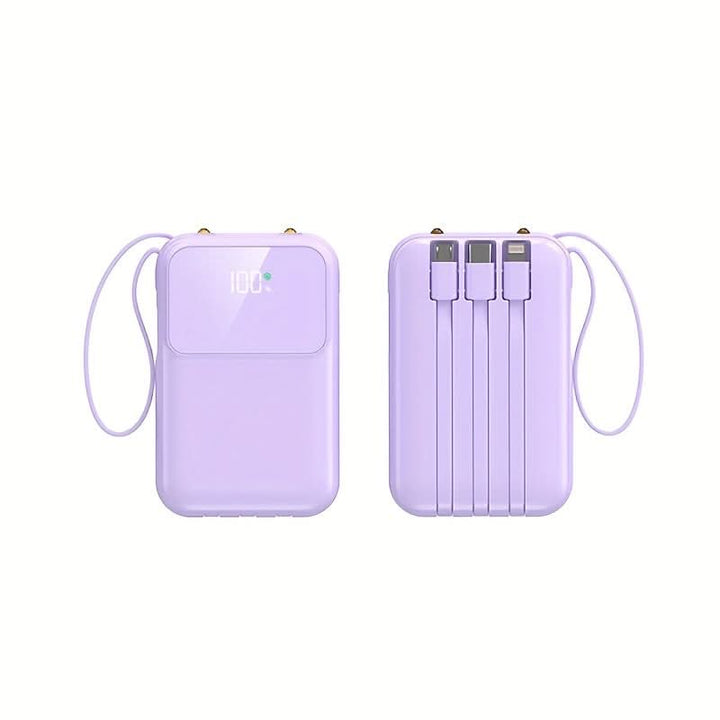 Skanto | 10000mAh Bærbar Power Bank med kabler