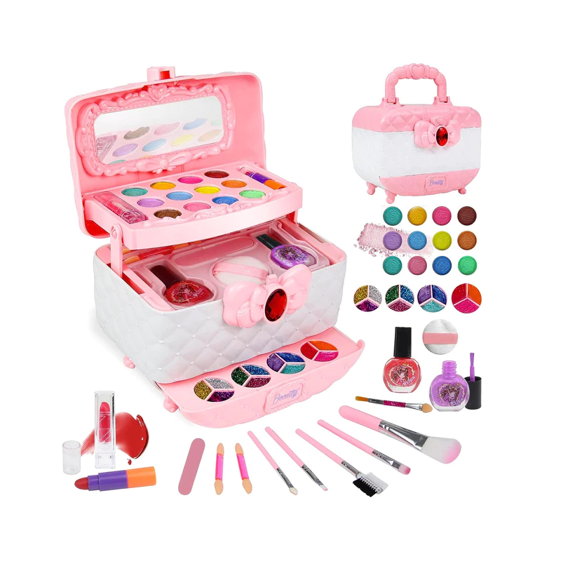 Skanto | Prinsesse Glamour – Barne Makeup Lekesett | Trygt & Morsomt Late Lekesett