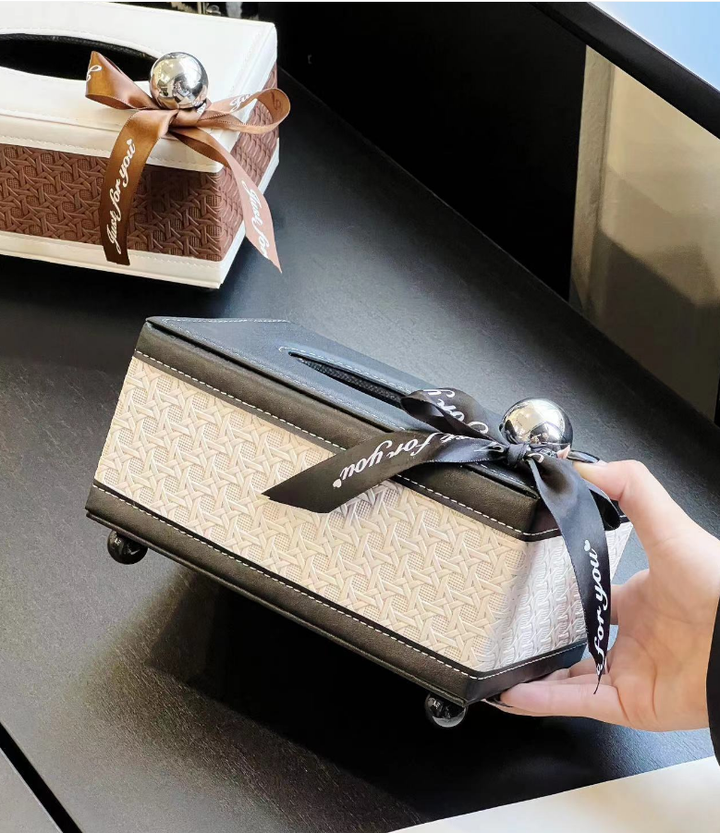 Modèra Premium Taschentuchbox fra Kunstleder | Stilvoller og langlebiger Taschentuchorganizer für moderne Räume