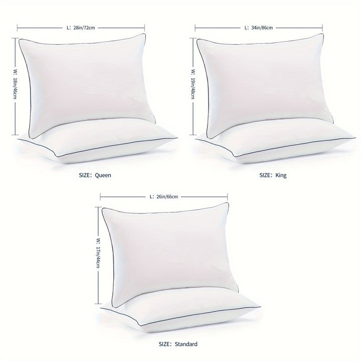 Kjølepute for søvn – Luksus hotellkvalitet med 3D microfiber fyll og pustende trekk – Ideell for side-, rygg- og mage-sovne, dronningstørrelse | Skanto