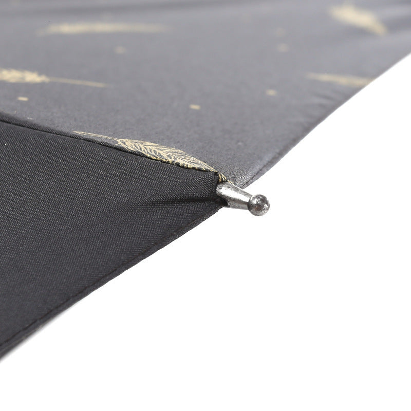 Damen Automatic Falt-Regenschirm mit elegantem Federdesign Skanto