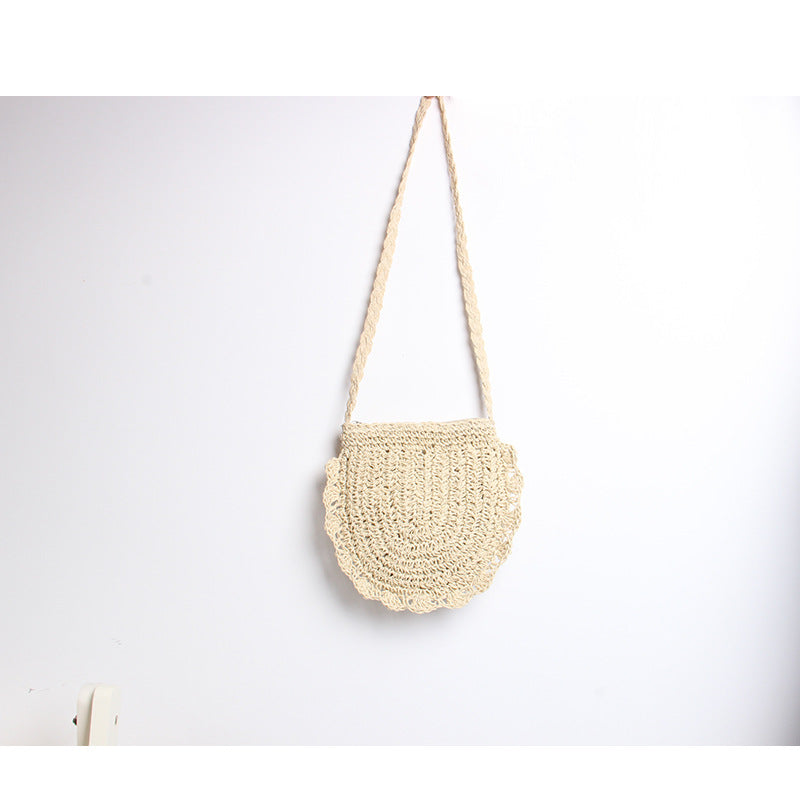 Håndlaget skulderveske med gjennombrutt design Skanto