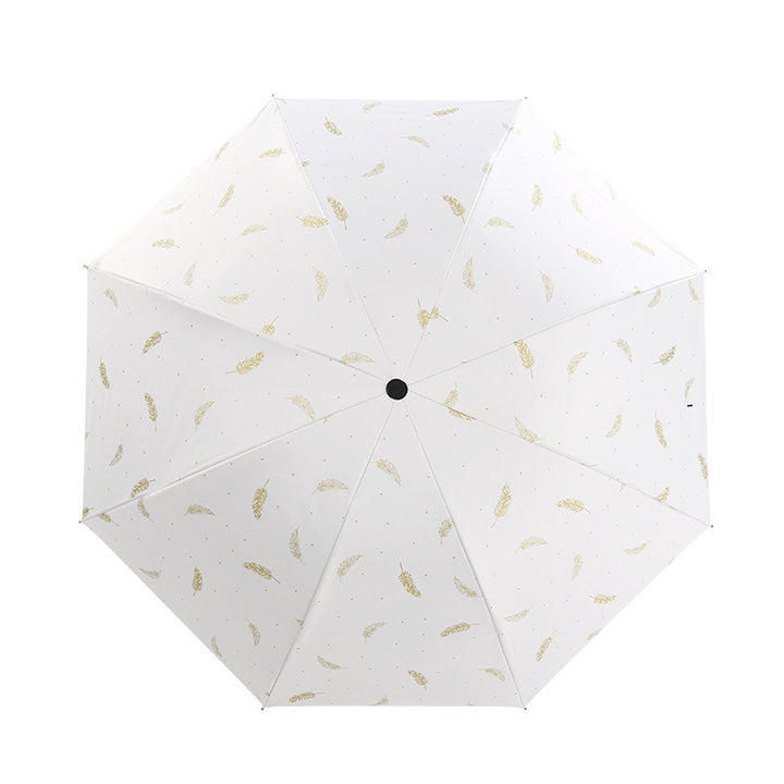 Damen Automatic Falt-Regenschirm mit elegantem Federdesign Skanto