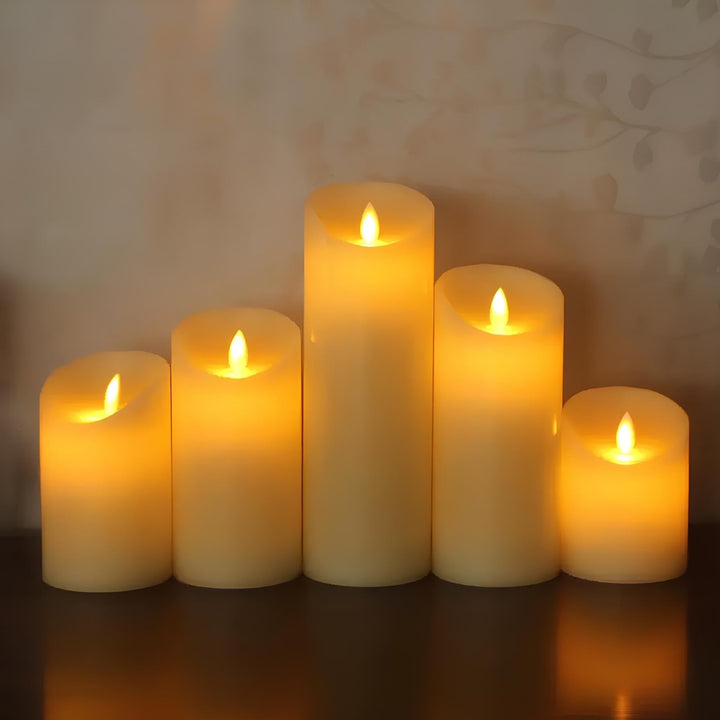 Skanto | LED Lys LumiFlame | Flammende Ekte Voks Effekt | Sikker & Energisparende | Ulike Størrelser & Design