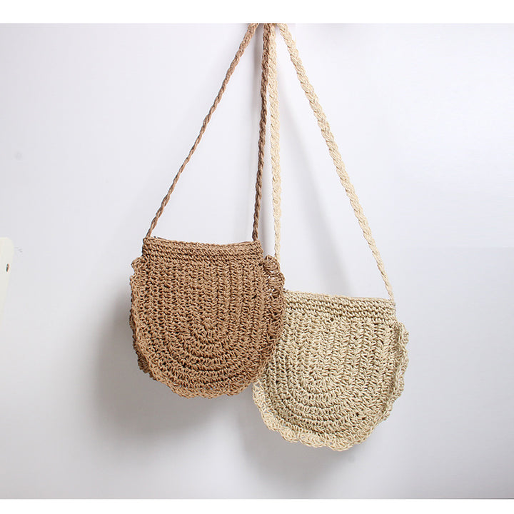 Håndlaget skulderveske med gjennombrutt design Skanto