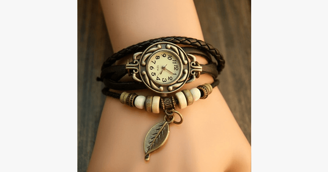 Skanto | Den Boho-Chic Blad Vintage Klokke