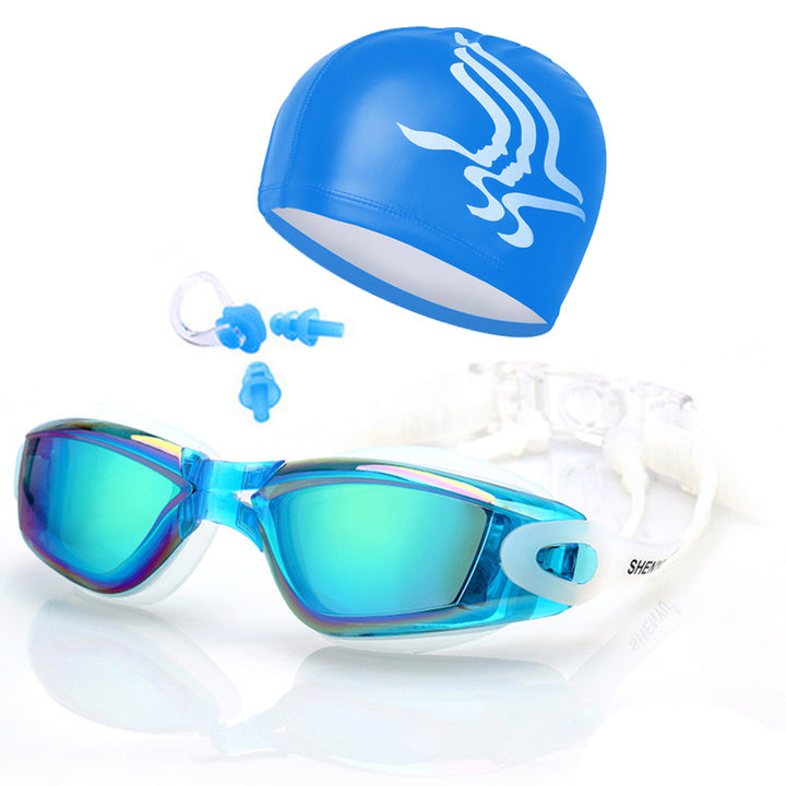 Svømme sett med komfort svømmebrille og trendy svømmehette Skanto