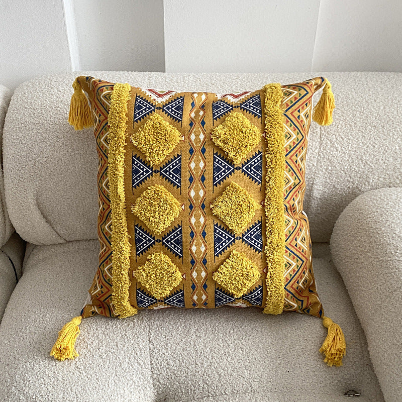 Boho foret linet frynse puteomslag