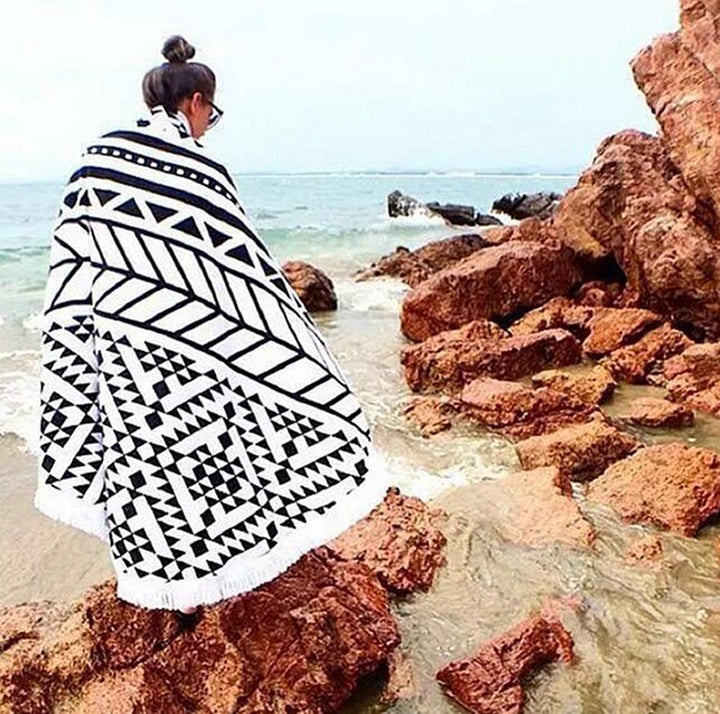 Dame stor strandligger med Hamburger-design Skanto