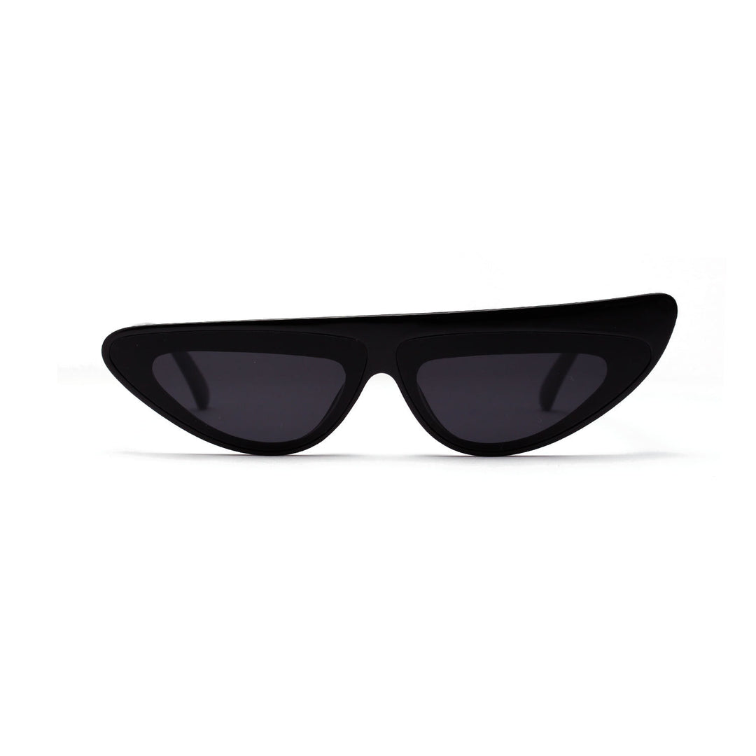 Dame Cat-Eye solbriller med trendy asymmetrisk design Skanto