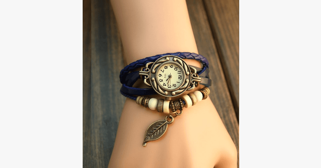 Skanto | Den Boho-Chic Blad Vintage Klokke