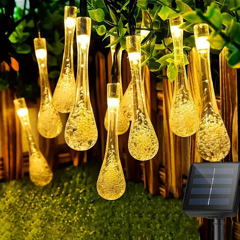 Skanto | Solar LED Lyskjeder – Fargerike Dråpe Lys for Hage, Terrasse og Dekorasjon