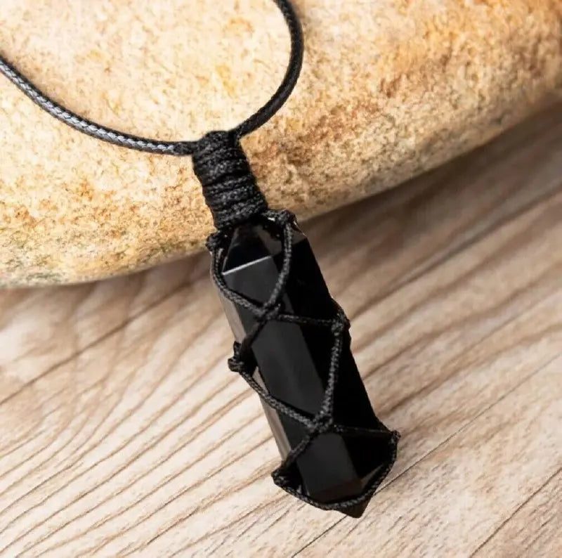 Skanto | Energisk Beskyttelses Obsidian Stein Halssmykke