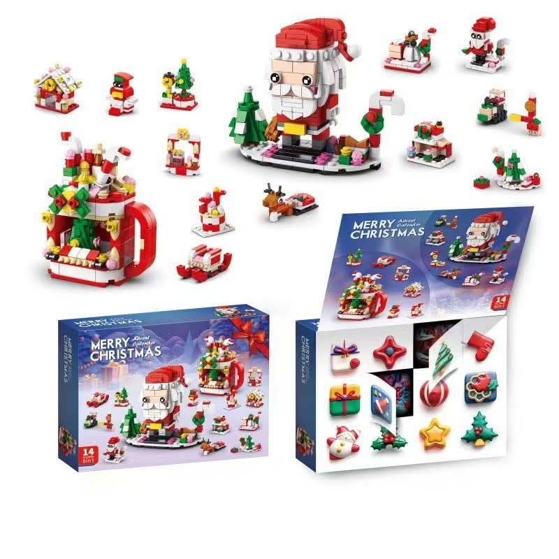 Skanto | Kreativ adventskalender med 12 byggeklosser for moro med juletre