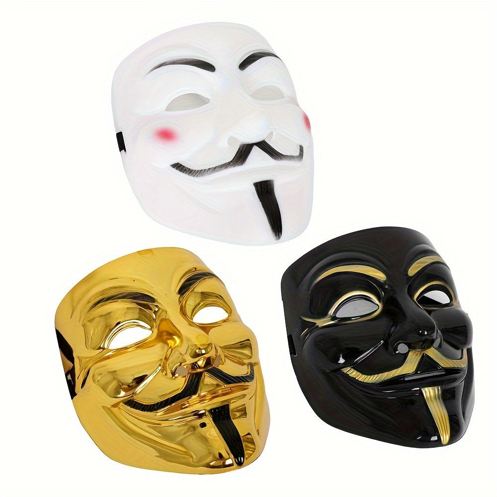 Skanto | Men’s Full Face Plastic Halloween Mask | Anonymous Cosplay