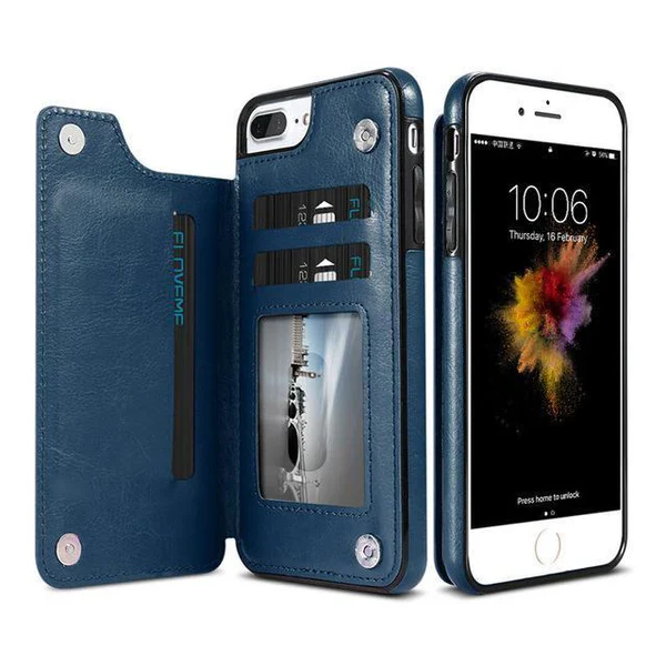 Skanto | Luksuriøs Læder Lommebok Etui For iPhone