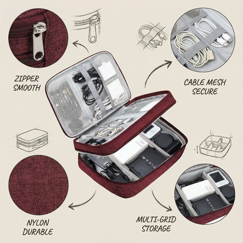 Triple Layer Tech Organizer Skanto
