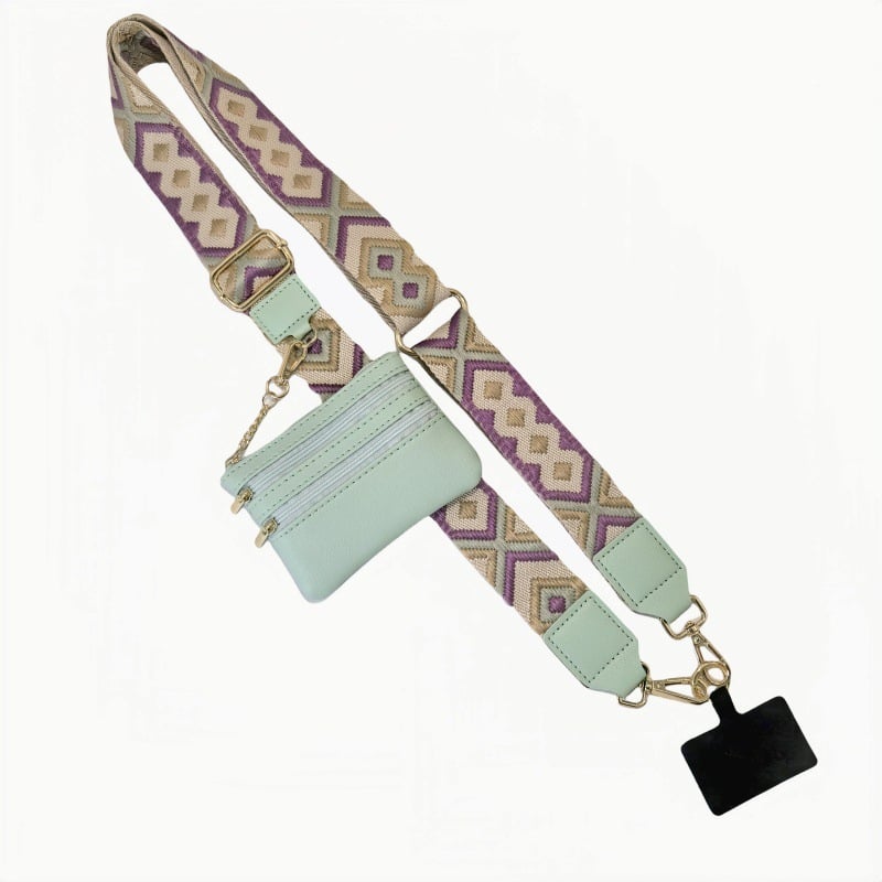 Skanto | Justerbar telefon lanyard crossbody stropp med lommebok