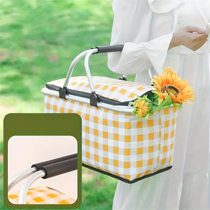 Skanto | Sammenleggbar Rutete Picknickkurv