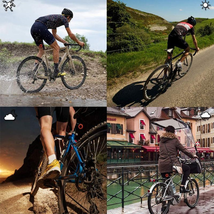 VeloSafe Slim – USB oppladbart intelligent sykkel baklys med bremsesensor | Skanto